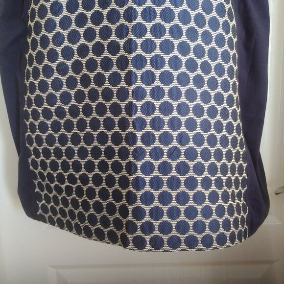 eShakti Womens Office Work Business Dress Polka Dot Mature Dress Navy 3X - Picture 7 of 14